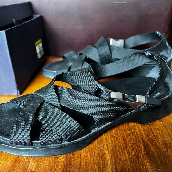 Vintage Strappy Black Prada Sandals, with box. - Picture 2 of 10